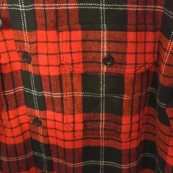 Rain Forest men's flannel plaid button down shirt - Picture 8 of 9